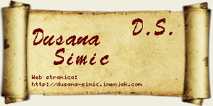 Dušana Simić vizit kartica